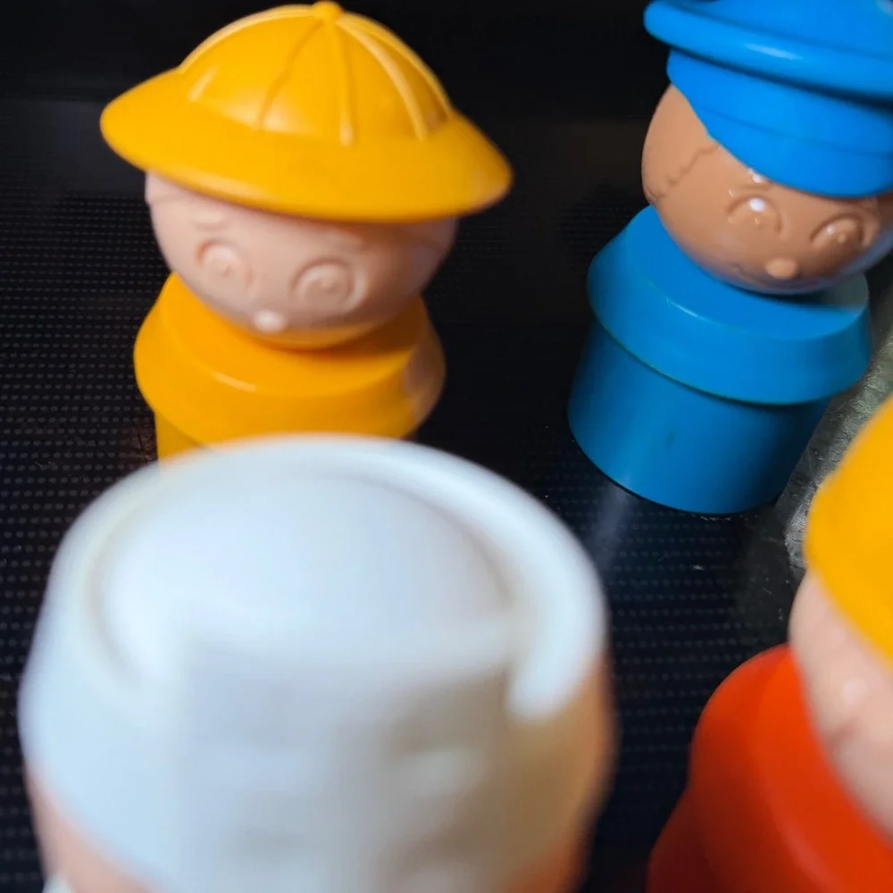 Vintage Tupperware TupperToys Little People Peg Doll Lot of 12 Figures Santa